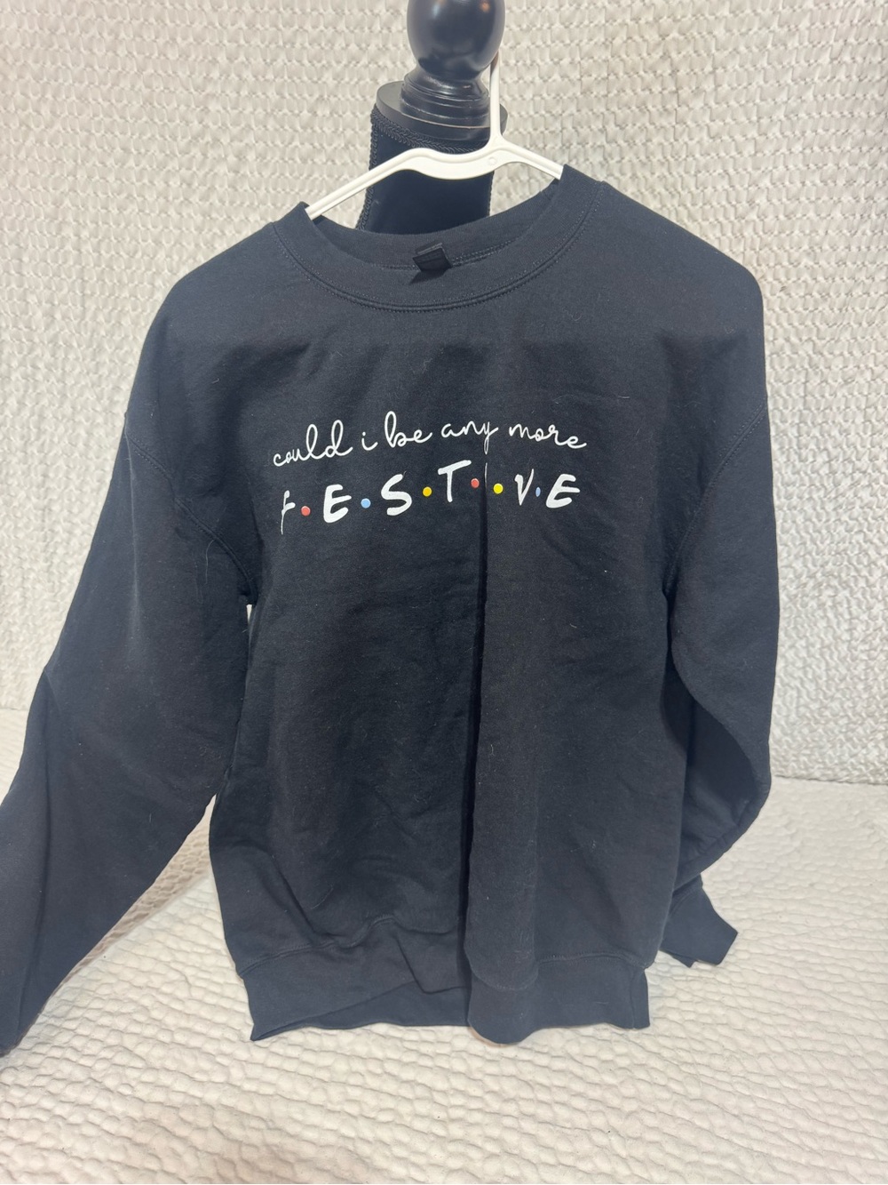 Gildan Black 'Could I Be Any More Festive' Graphic Sweatshirt